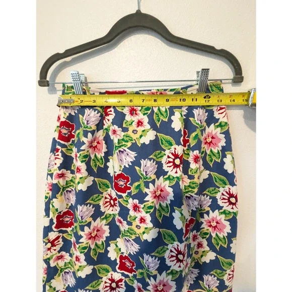 Vintage Talbots Floral Summer Wrap Skirt A Line - Picture 6 of 8